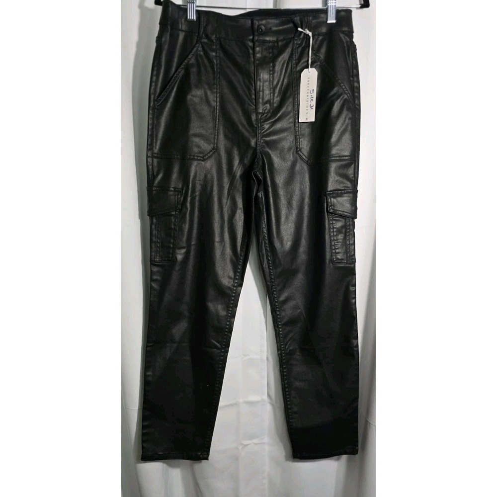Sanctuary Denium Women's Hayden Slim Black Coated Slim Straight Leg Size 31 $169
